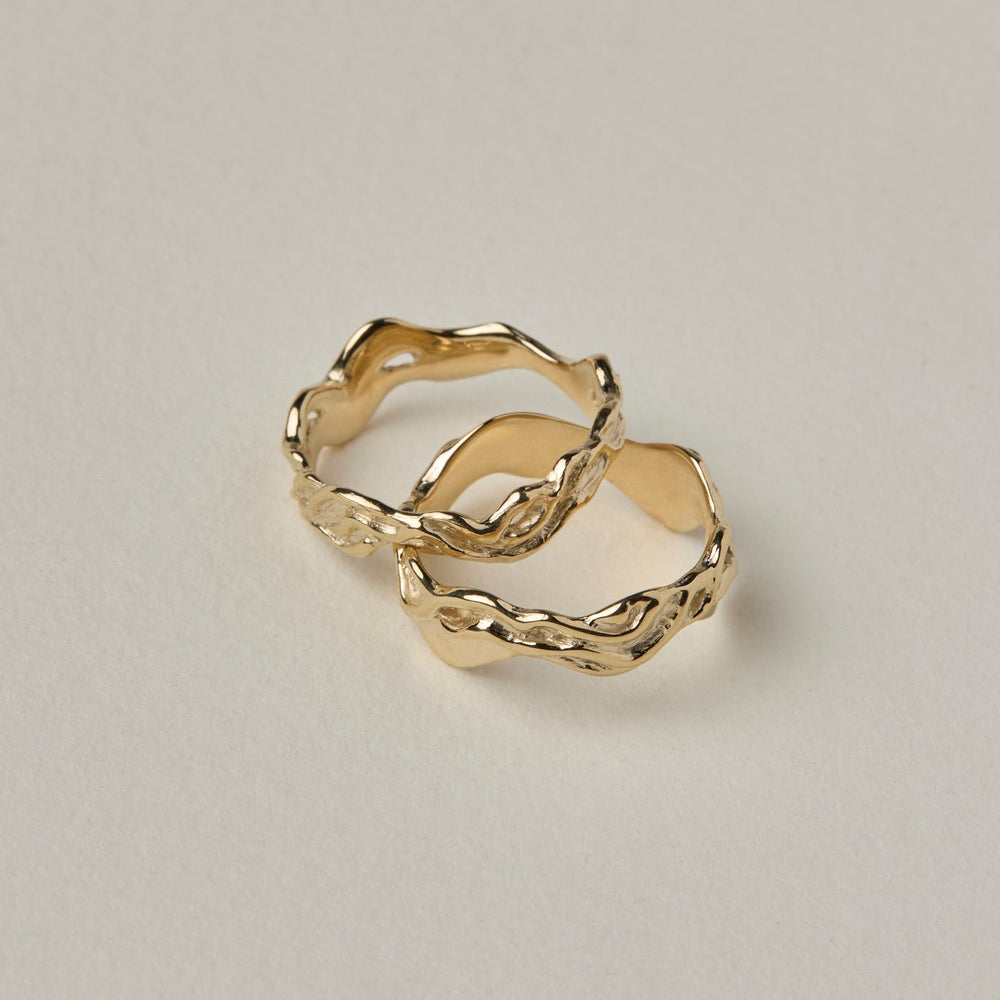 Sculpt Band Ring | Yellow Gold