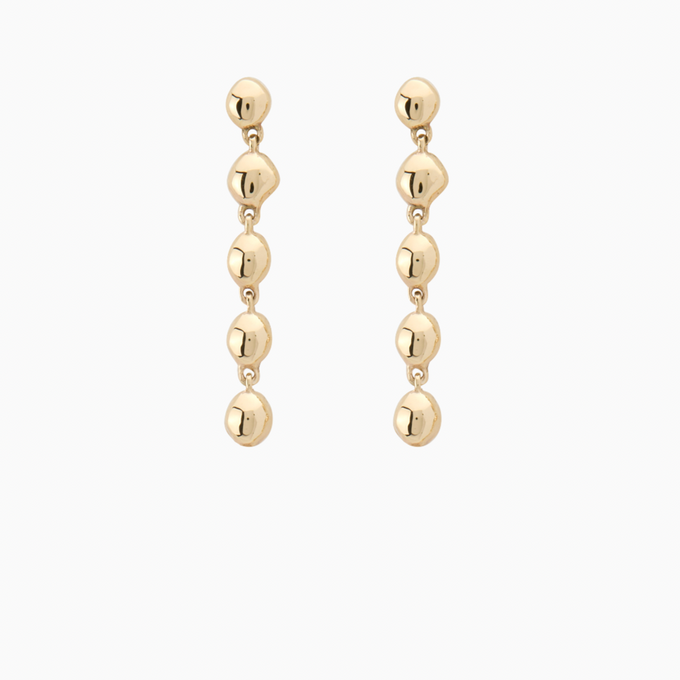 Ripple Drop Earring | Yellow Gold