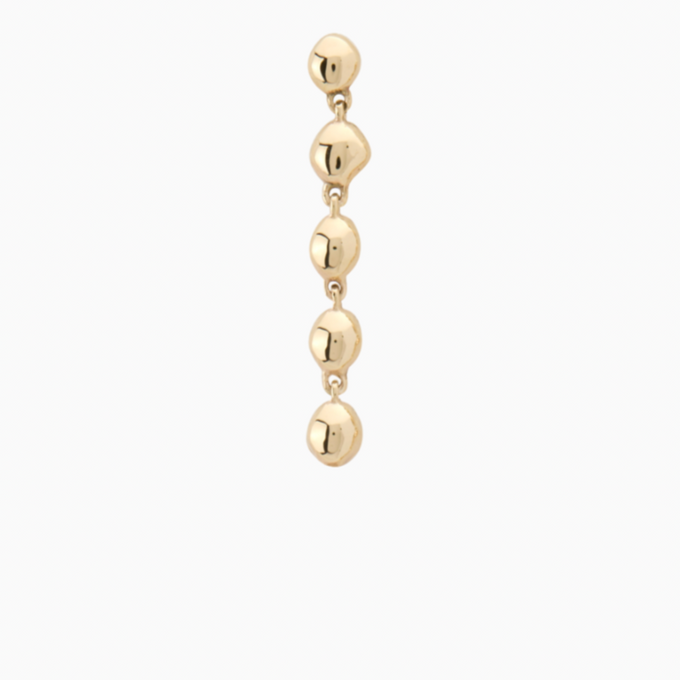 Ripple Drop Earring | Yellow Gold