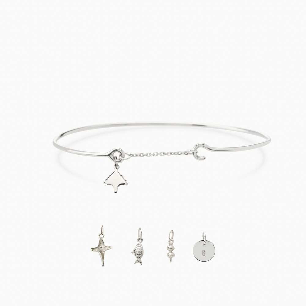 Pendant Weave Bracelet | Silver