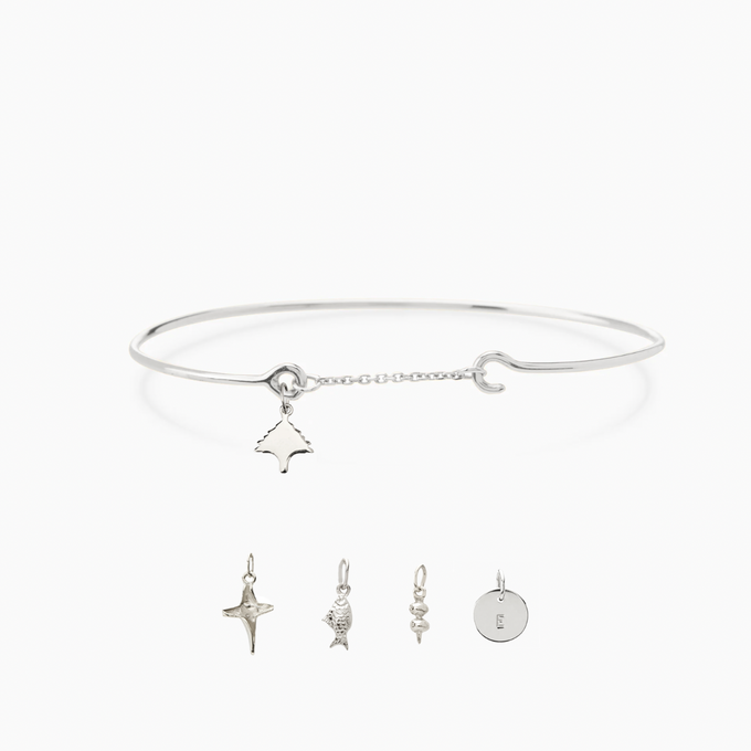 Pendant Weave Bracelet | Silver