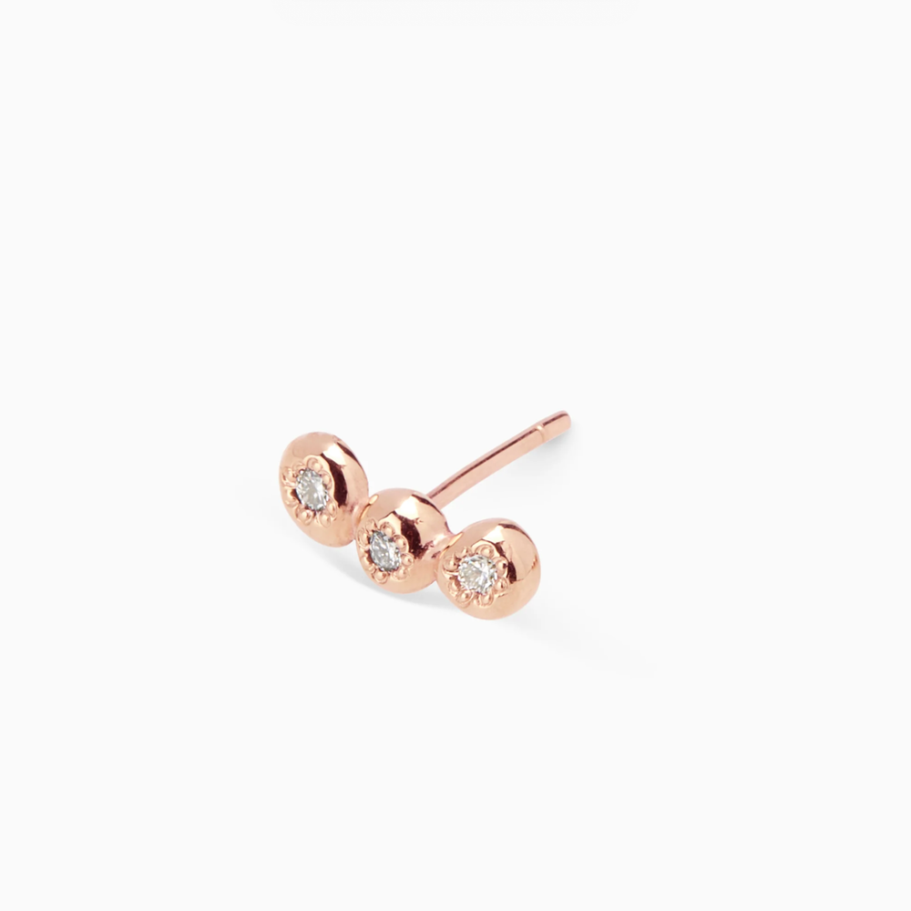 Collective Stone Stud | Rose Gold