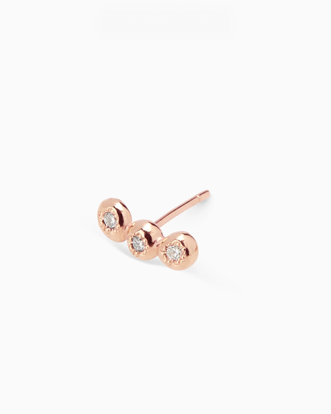 Collective Stone Stud | Rose Gold