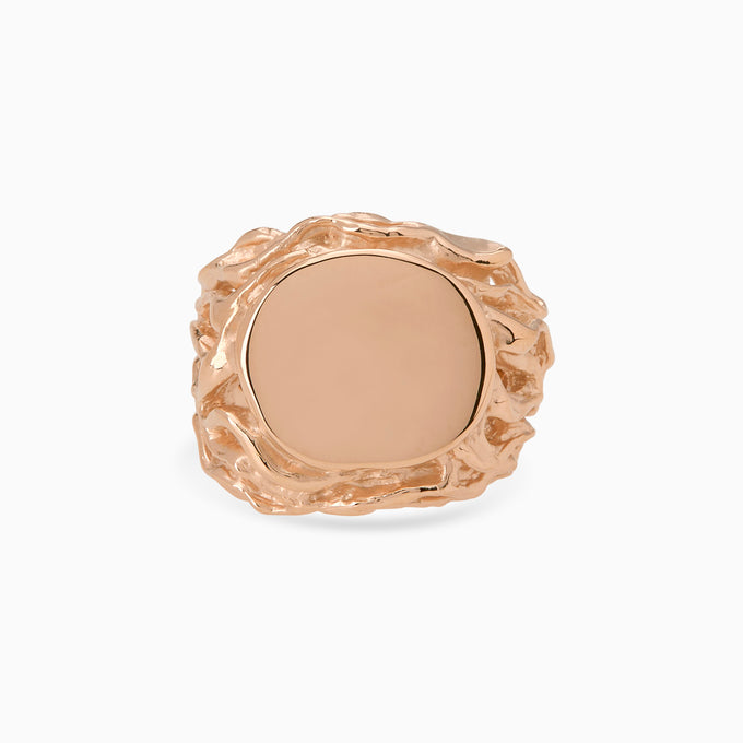 Ivy Signet Ring | Rose Gold