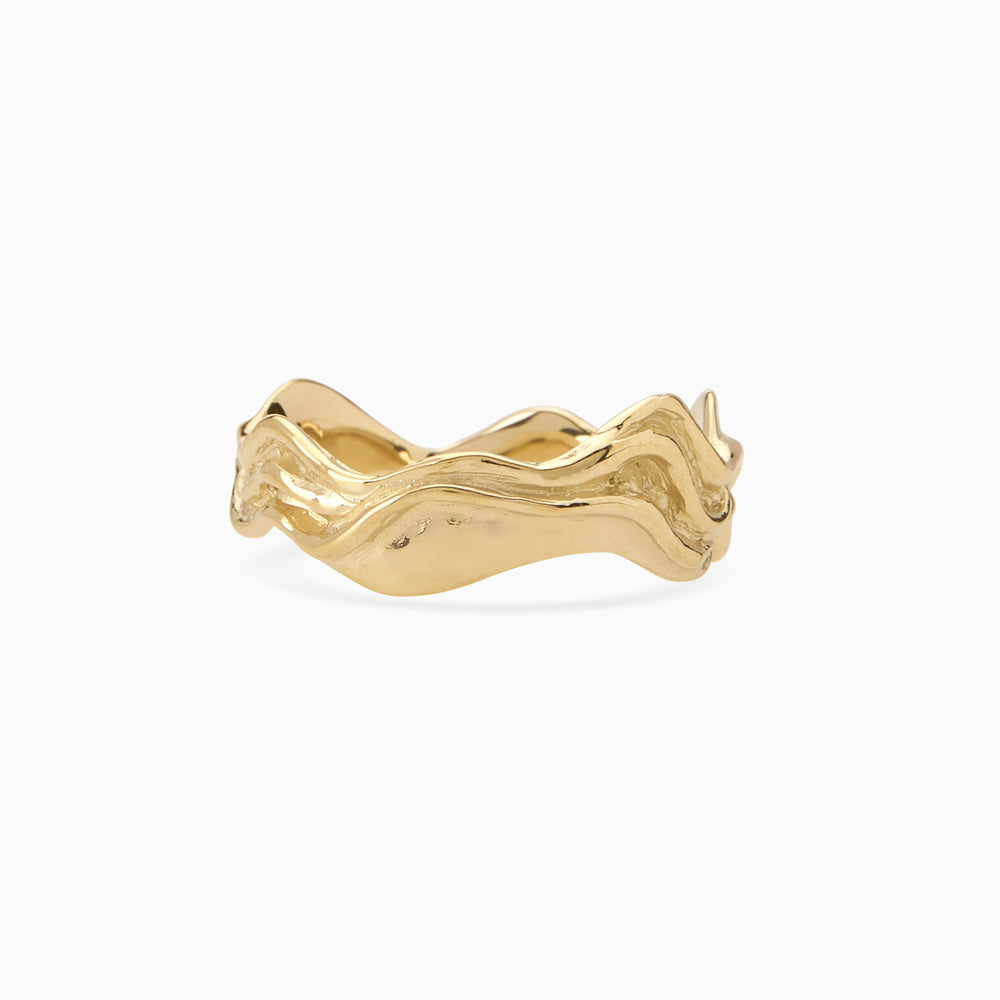 Sculpt Band Ring | Yellow Gold