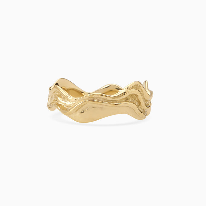 Sculpt Band Ring | Yellow Gold