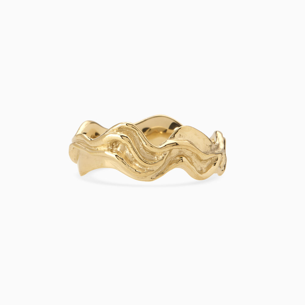 Sculpt Band Ring | Yellow Gold