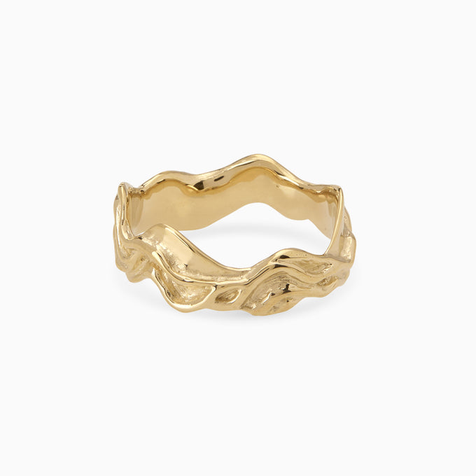 Sculpt Band Ring | Yellow Gold