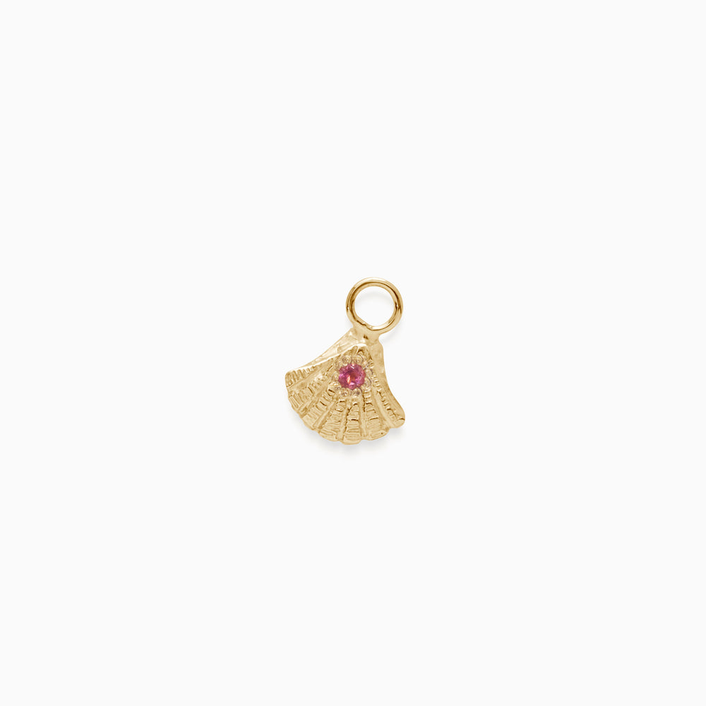 Birthstone Shell Earring | Gold