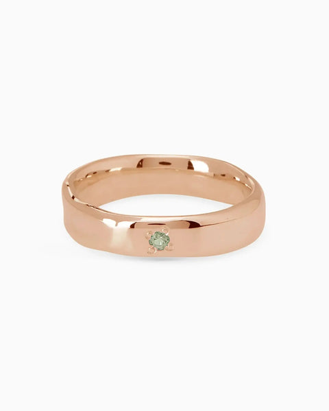 Signature Stone Band Ring | Solid Rose Gold