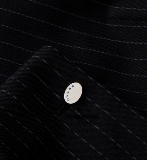 Halo Stone Cufflinks  | Silver