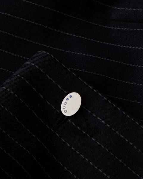 Halo Stone Cufflinks  | Silver