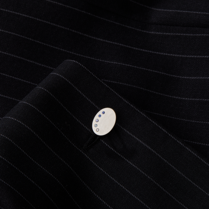 Halo Stone Cufflinks  | Silver
