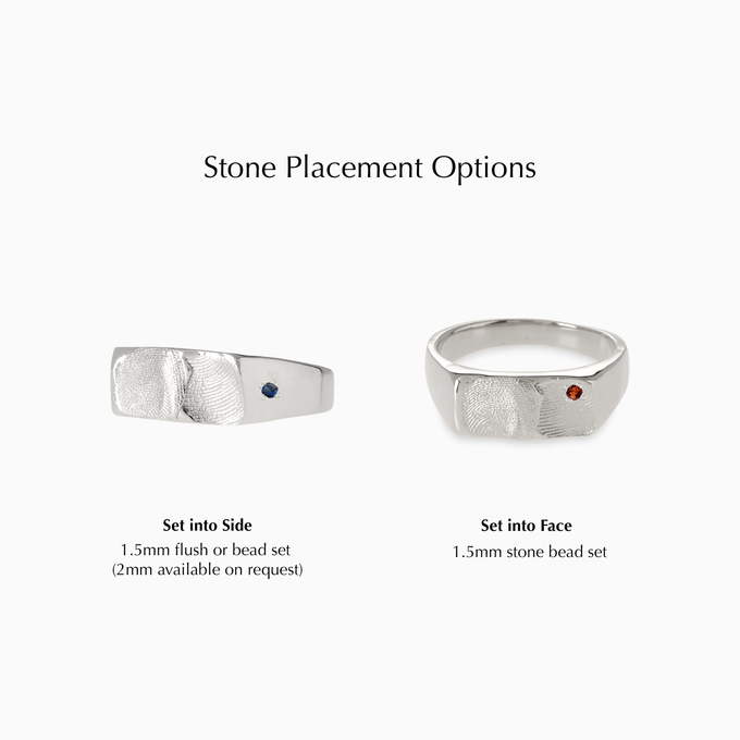 Impression™ Rectangle Signet Ring | Silver