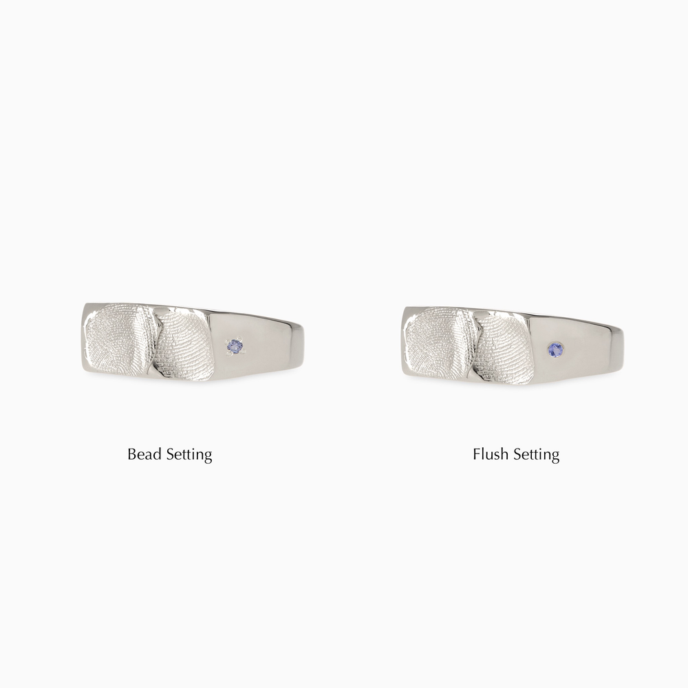 Impression™ Rectangle Signet Ring | Silver