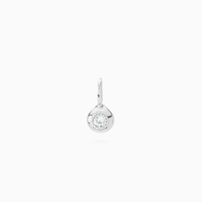 Tiny Birthstone Pendant | Silver