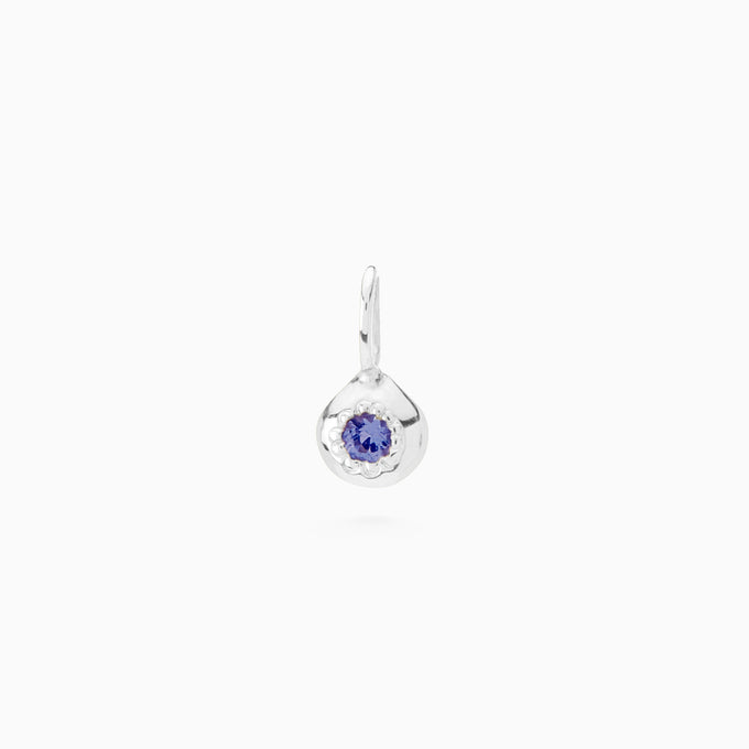 Tiny Birthstone Pendant | Silver