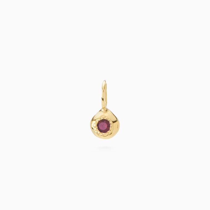 Tiny Birthstone Pendant | Yellow Gold