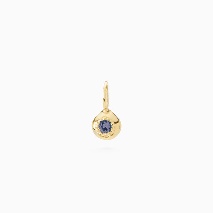 Tiny Birthstone Pendant | Yellow Gold