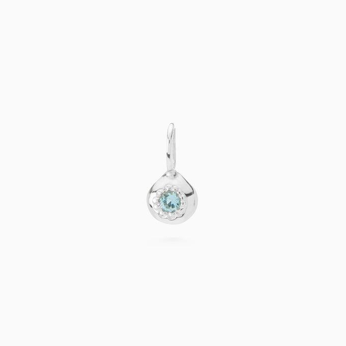 Tiny Birthstone Pendant | Silver