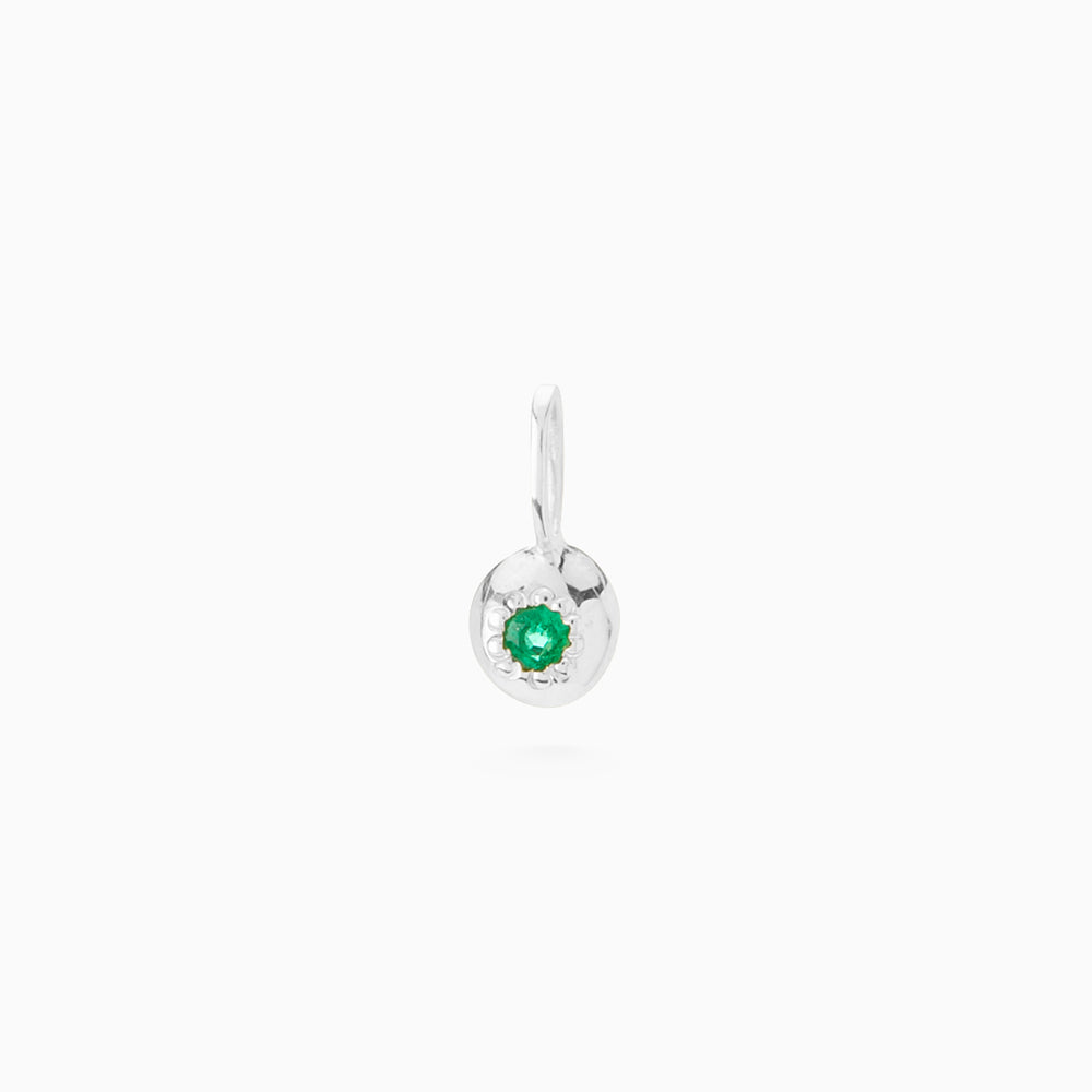 Tiny Birthstone Pendant | Silver