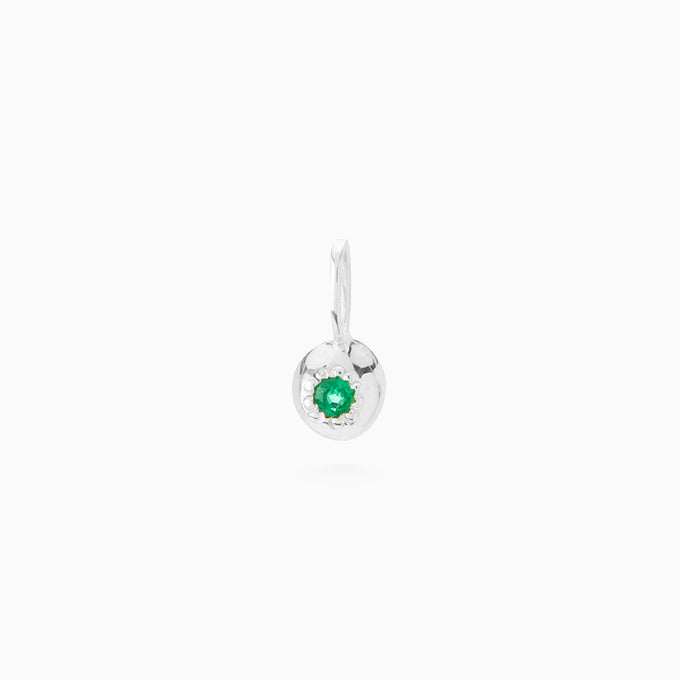 Tiny Birthstone Pendant | Silver