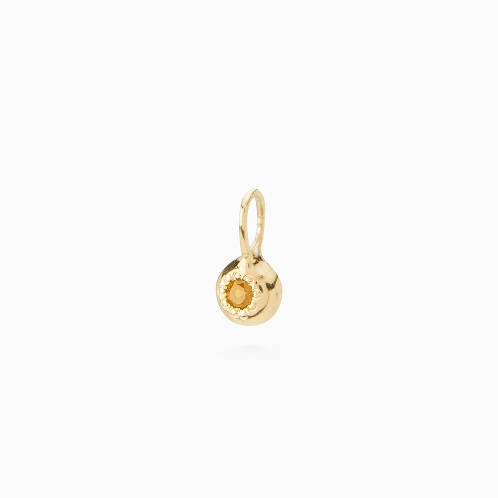 Tiny Birthstone Pendant | Yellow Gold