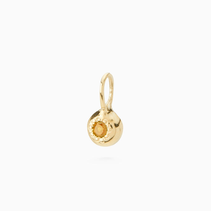 Tiny Birthstone Pendant | Yellow Gold