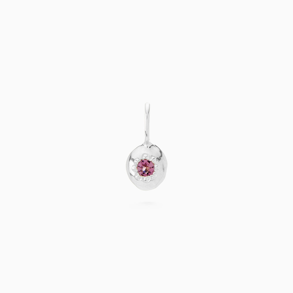 Tiny Birthstone Pendant | Silver