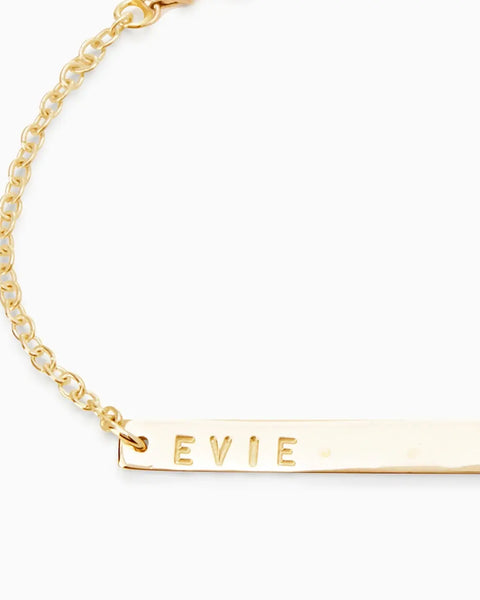 Personalised Tag Bracelet | Solid Yellow Gold