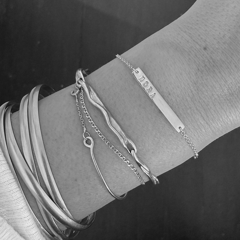 Personalised Tag Bracelet | Silver