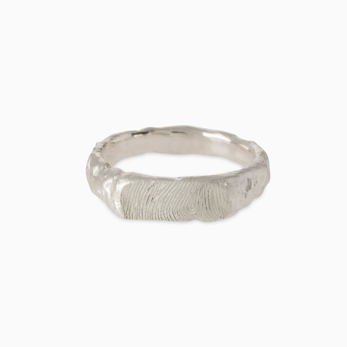 Engraved Mason Ring | Silver