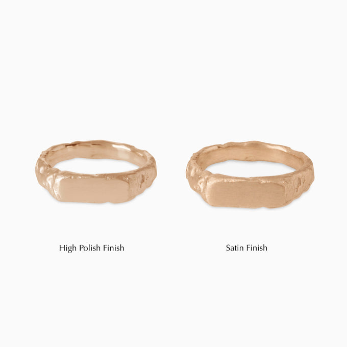 Engraved Mason Ring | Rose Gold