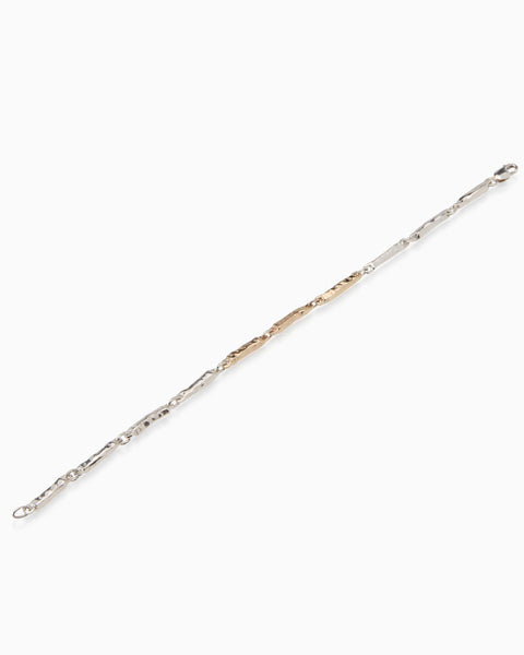 Classic Hammered Bracelet | Mixed Metal
