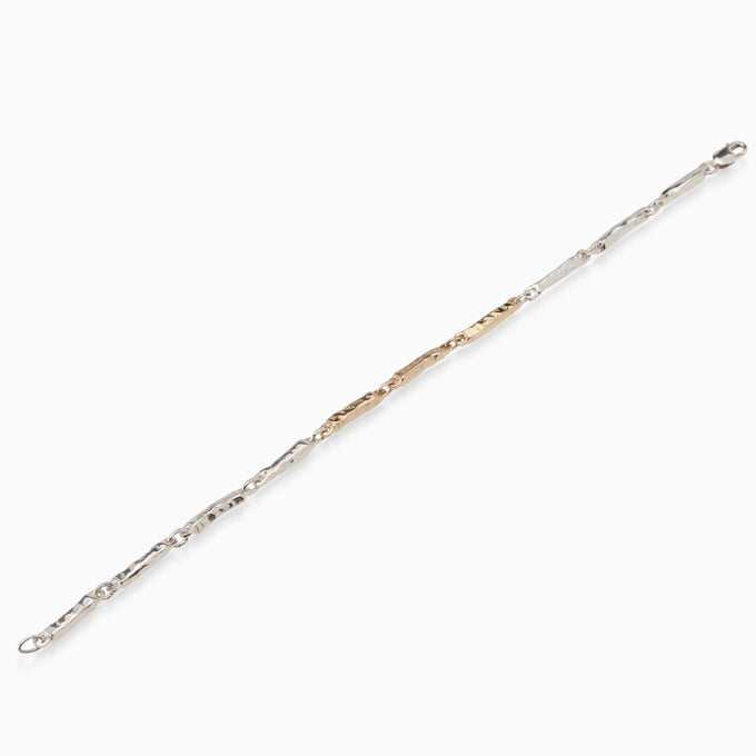 Classic Hammered Bracelet | Mixed Metal