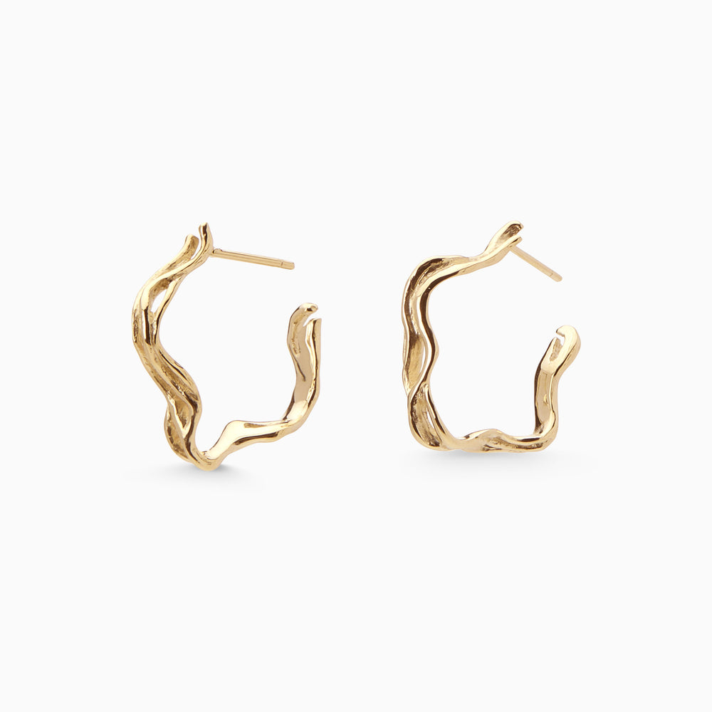 Sculpt Hoops | Yellow Gold