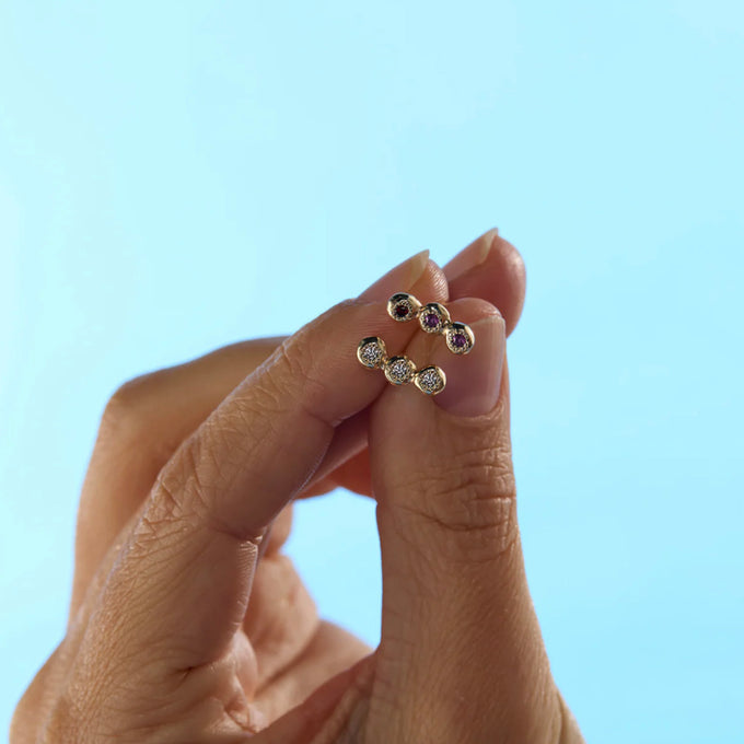 Collective Stone Stud | Yellow Gold