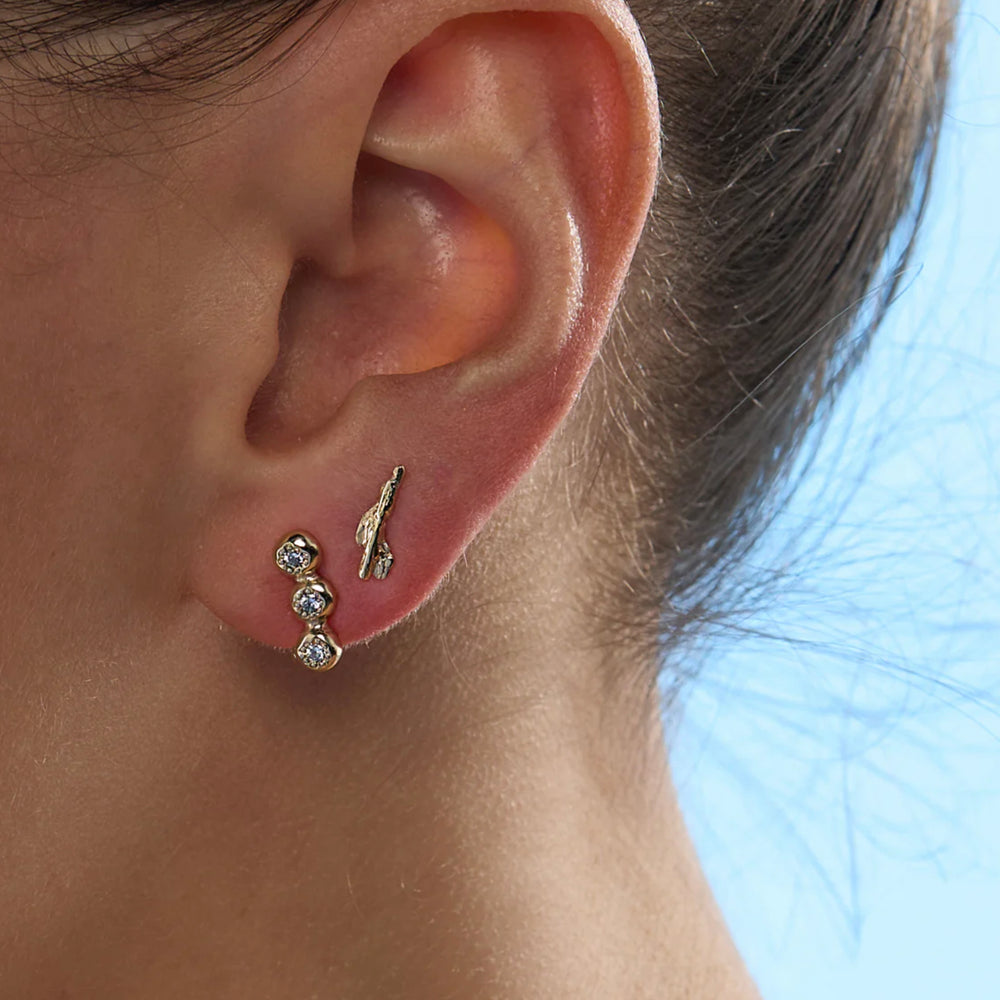 Collective Stone Stud | Yellow Gold