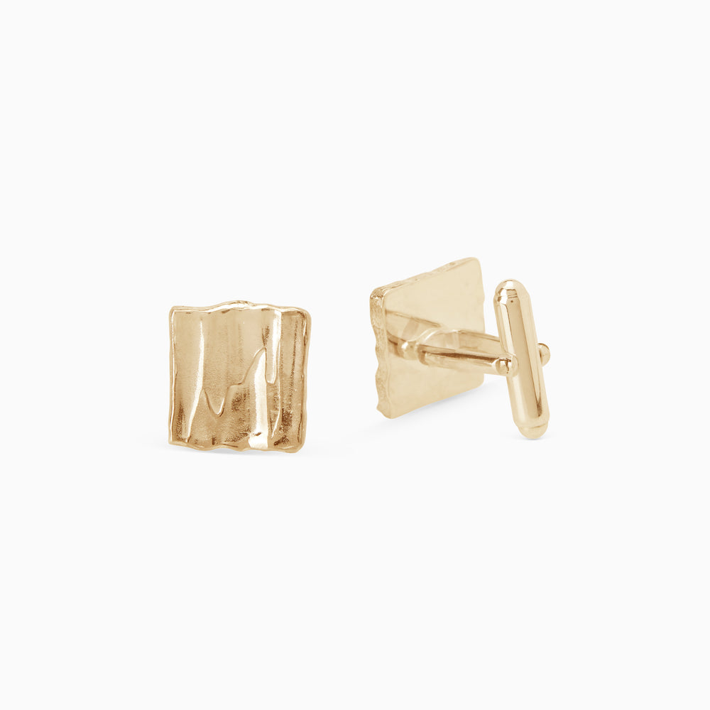 Veil Cufflinks | Solid Yellow Gold