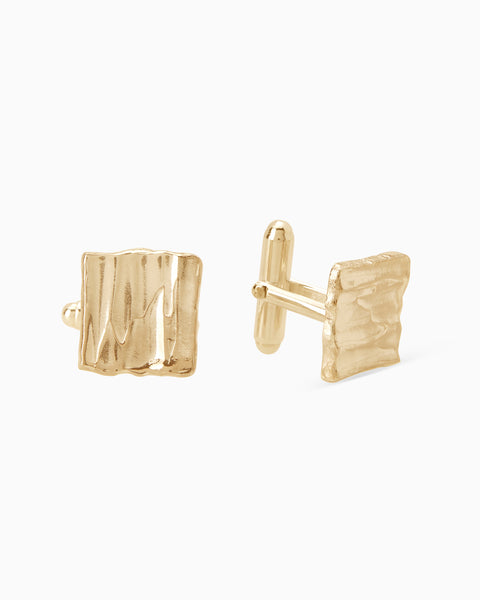 Veil Cufflinks | Solid Yellow Gold