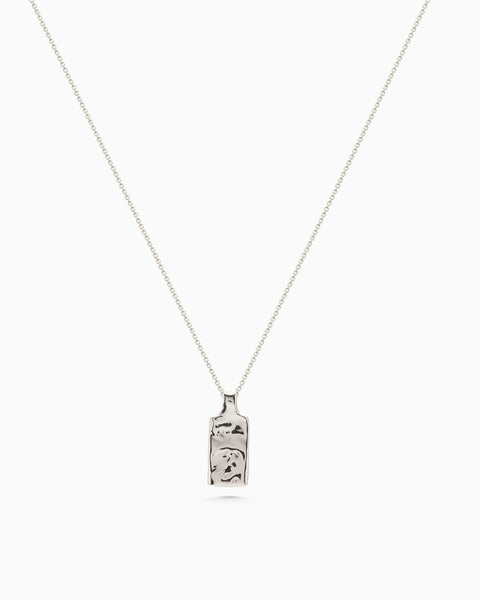 Custom Organic Tag Wide | White Gold