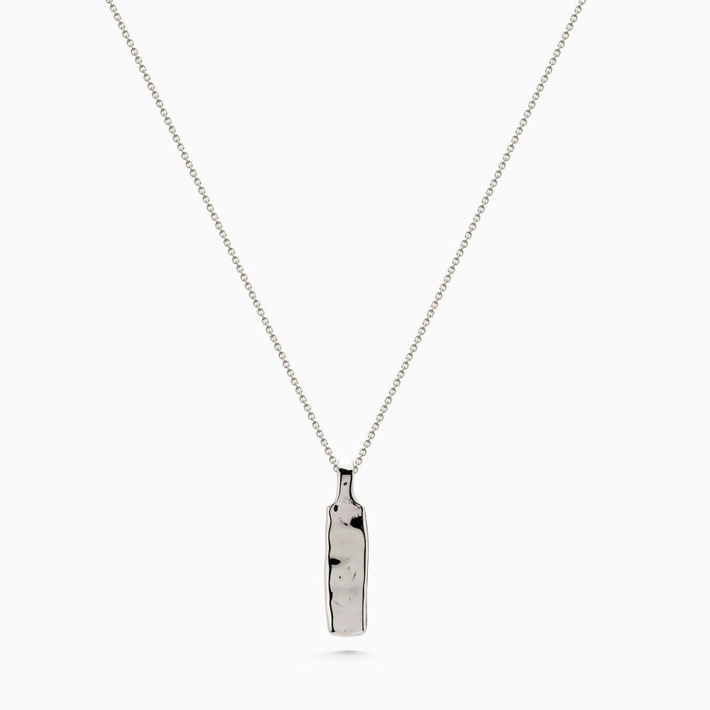 Custom Organic Tag Narrow | White Gold