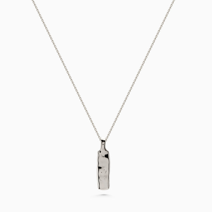 Custom Organic Tag Narrow | White Gold