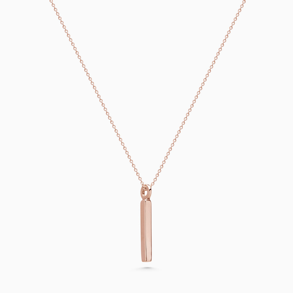 Custom Square Drop Pendant | Rose Gold