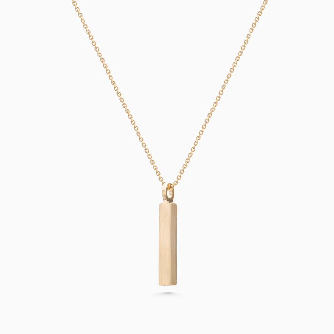 Custom Square Drop Pendant | Yellow Gold