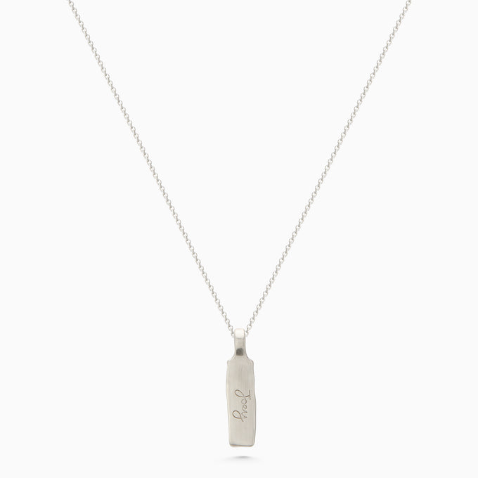 Custom Organic Tag Narrow | Silver