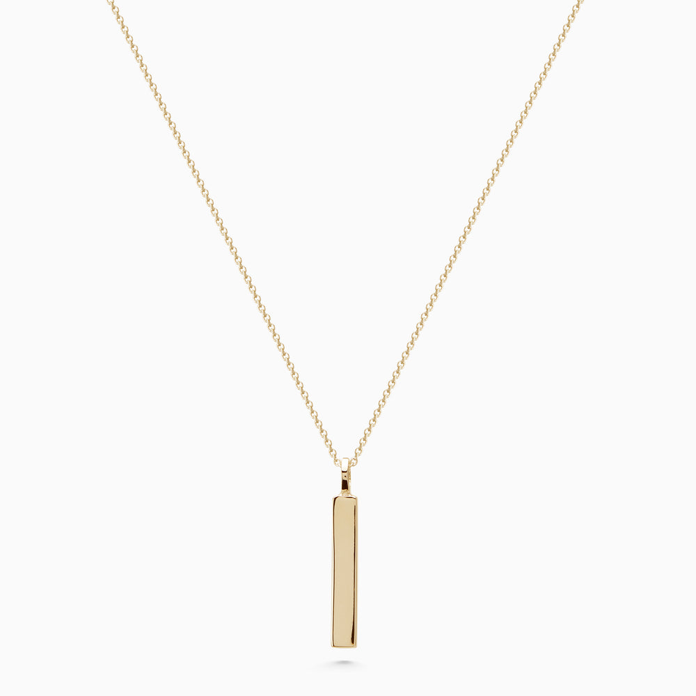 Custom Square Drop Pendant | Yellow Gold