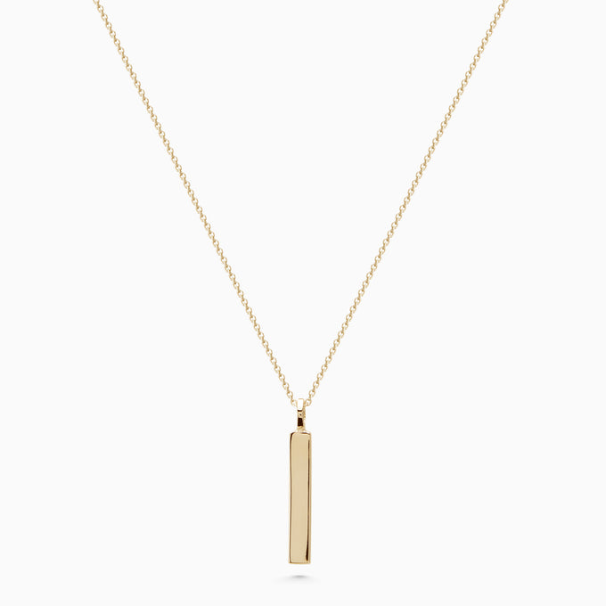 Custom Square Drop Pendant | Yellow Gold