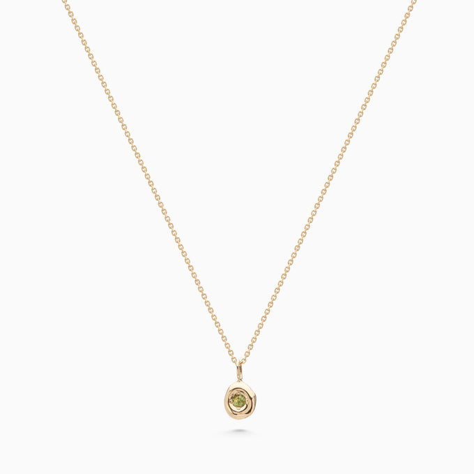 Pebble Stone Drop Pendant | Yellow Gold