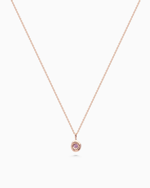 Pebble Stone Drop Pendant | Rose Gold